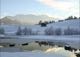 A0450 – Abendstimmung in Verschneiter Berglandschaft mit kleinem See